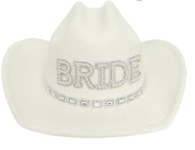 Load image into Gallery viewer, “Bride” Embellished Felt Cowgirl Hat