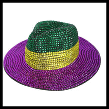 Load image into Gallery viewer, Bling Wide Brim Fedora Hat