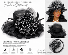Load image into Gallery viewer, Organza Fascinator Hat - 2 in 1