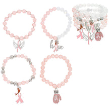 Load image into Gallery viewer, Cancer Awareness Black Girl Magic Bracelet 4-Piece Set