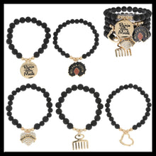 Load image into Gallery viewer, Black Girl Magic 5–Piece Bracelet Set