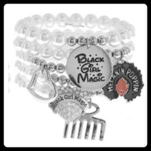 Load image into Gallery viewer, Black Girl Magic 5–Piece Bracelet Set