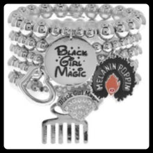 Load image into Gallery viewer, Black Girl Magic 5–Piece Bracelet Set