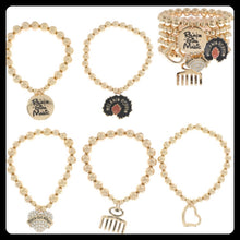 Load image into Gallery viewer, Black Girl Magic 5–Piece Bracelet Set