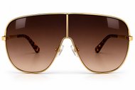 Golden Luxe Shield Sunglasses