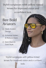 Load image into Gallery viewer, Bee Bold Aviator Shades
