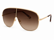 Load image into Gallery viewer, Golden Luxe Shield Sunglasses
