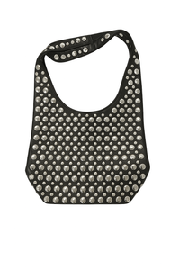 Studded Black Hobo Bag