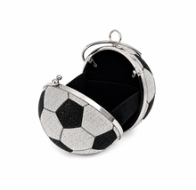 Load image into Gallery viewer, Soccer Glam Rhinestone Clutch
