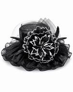 Organza Fascinator Hat - 2 in 1