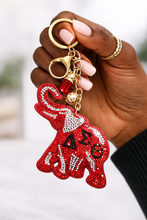 Load image into Gallery viewer, Crimson Delta Inspired Elephant Bling Keychain
