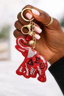 Crimson Delta Inspired Elephant Bling Keychain