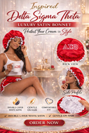 Inspired Delta Luxury Satin Bonnet