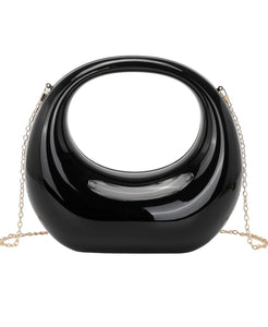 Moon Shape Glossy Purse