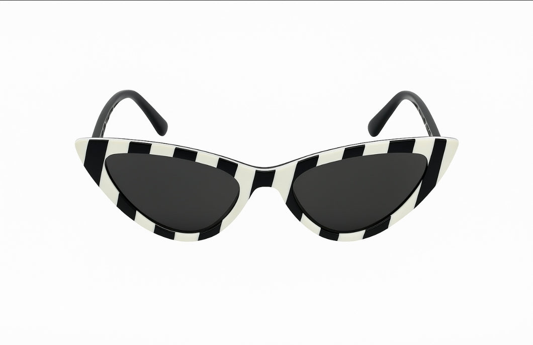 Black and White Cat Eye Sunglasses