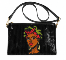 Load image into Gallery viewer, Bee Bold Sequin Crossbody Clutch
