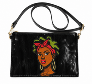 Bee Bold Sequin Crossbody Clutch