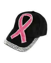 Load image into Gallery viewer, Breast Cancer Ribbon Bling Hat
