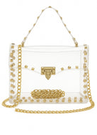 Clear Studded Crossbody Purse