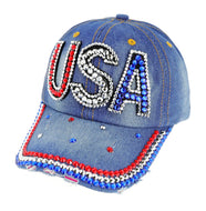 Patriotic USA Stone Baseball Cap