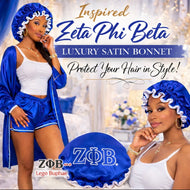 Inspired Zeta Phi Beta Luxury Satin Bonnet