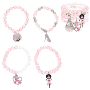 Cancer Awareness Black Girl Magic Bracelet 4-Piece Set