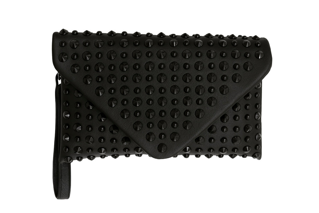 Studded Envelope Clutch Bag