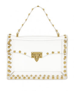 Clear Studded Crossbody Purse