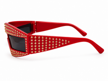 Load image into Gallery viewer, Ruby Bling Shield Sunnies
