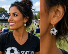 Load image into Gallery viewer, Soccer Glam Drop Earrings
