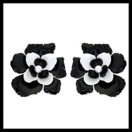 Floral Two-Tone Earrings