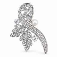 Pearl Grace Rhinestone Brooch