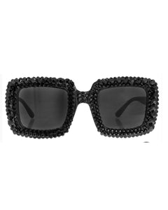 Bee Bling Rhinestone Square Sunglasses  (11266)