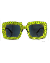 Load image into Gallery viewer, Bee Bling Rhinestone Square Sunglasses  (11266)
