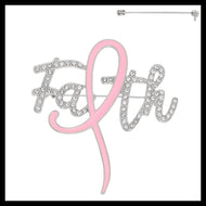 Faith Breast Cancer Awareness Brooch Pin