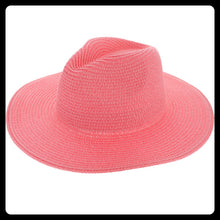 Load image into Gallery viewer, Floppy Straw Fedora Hat
