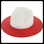 Two-Tone Floppy Fedora Hat