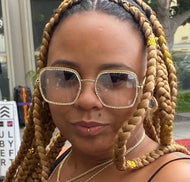 JBC Clear Vision Bling Square Glasses